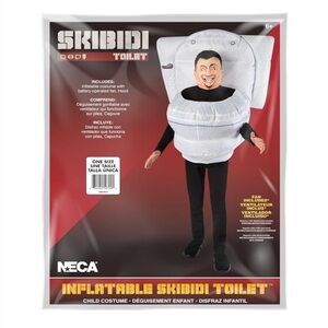 HALLOWEEN Rubies Skibidi Toilet Inflatable Costume for Kids NIB